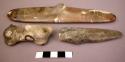 Ground stone pedants, polished, and fragments of pendants & ornaments