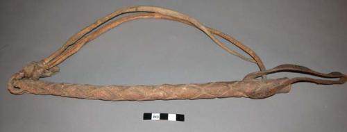Braided rawhide quirt, possibly from the Plains.