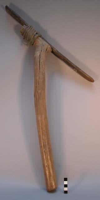 Conversations on Conservation of Cultural Heritage: Object E.0007 Adze  (wooden handle, iron blade)