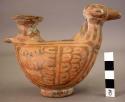 Bird-shaped Canosan pottery vase (Graeco-Messapian ware)