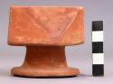 Square vessel on pedestal- 2 1/2" high