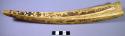 Ivory carved pipe - incised
