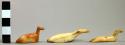 Miniature ivory carvings of waterfowl with ears