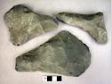 7 indurated shale pointed axes - heavily weathered
