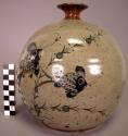 Ceramic narrow neck stoneware vase