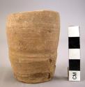 Cup, pottery, cylindrical