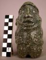 Frog stone effigy with human face - approx 5" long - jade ? (FAKE)