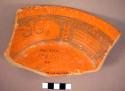 1 of 5 Aztec ware dish rimsherds with pointed legs