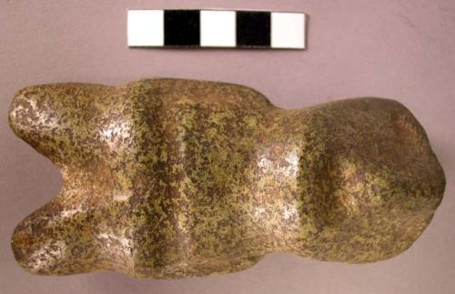 Stone figurine, Mezcala-type.  Surface is somewhat pitted, with some polished ar