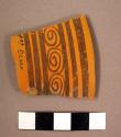 1 of 6 fine Aztec ware pottery bowl sherds