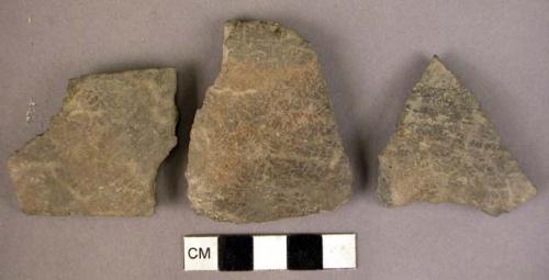 6 Fragments of pottery pitchers