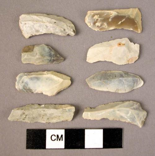 31 small flint unretouched blades