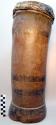 Standing wooden drum with skin top, 19.5" long