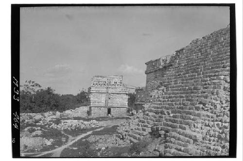 Monjas - Iglesia and main stairs from W.