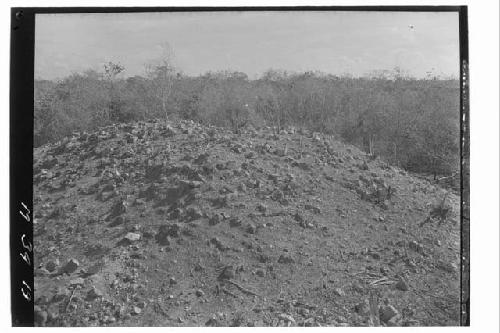 Monjas - E. mound from S.E. annex after bushing