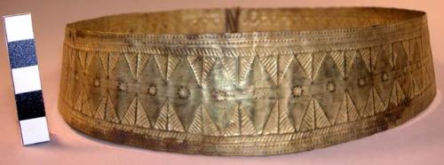 Woman's copper head band for chief's wives, worn only on feast days