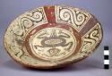 Polychrome pottery bowl with ring base - Cocle type