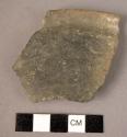 Rim sherd of shallow pottery bowl