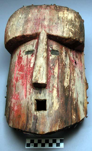 Large initiation wooden mask, boy's.  Chinyagu