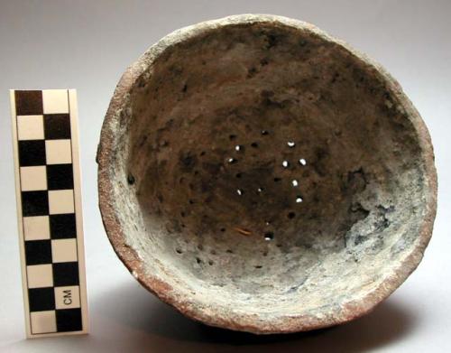 Pottery salt bowl - collander-like  Inchemako