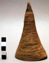 Fine weave food cover - cone shaped, undecorated ("mtemere yo butenga")