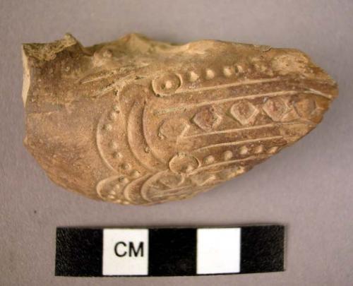 Pottery fragment; bottle neck?