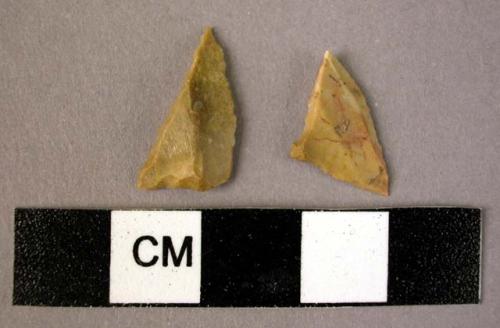 2 flint triangles