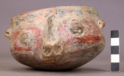 Pottery effigy bowl