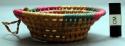 Miniature tray basket - cerise and green decoration