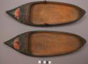 Pair wooden shoes