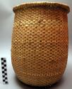 Large basket for grain - jar shape, wicker weave ("akasero")