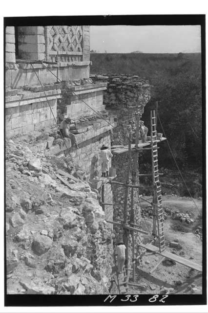 Repair of west end of Platform 3 from Platform 4 at Monjas.