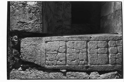 Face of Lintel 5 and west door of Room 18 at Monjas
