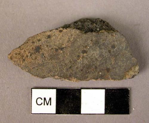 Ceramic base sherd, black ware, undecorated