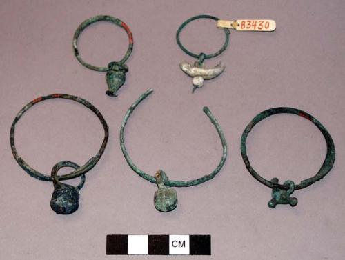 Bracelets with pendants attached