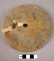 Stone disc, perforated