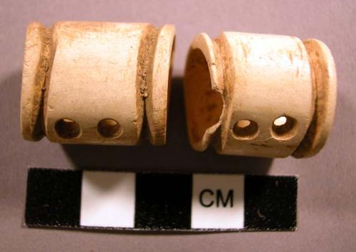 Perforated incised bone rings