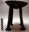 4-legged wooden stool, long legs