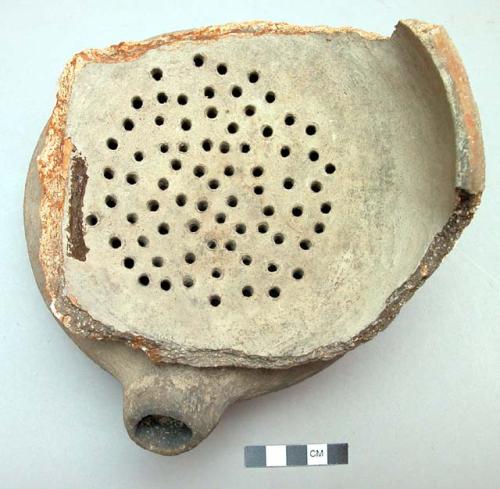 Double pot - strainer top and spout receiving vessel