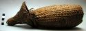 Large weave wicker basket - conical lid ("mhinda")
