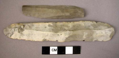 Flint flakes, knives