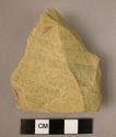 Quartzite bifacially flaked point probably a broken hand axe