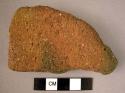 3 potsherds - coarse red ware