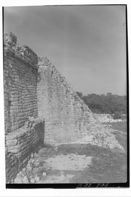 East end of main stairs at Monjas