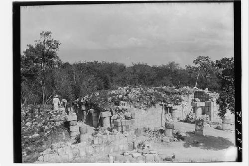 Monjas - E. mound excavations from N.W.