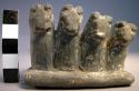 Stone amulet - 4 animals joined together on one base