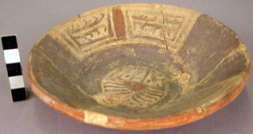 Polychrome pottery plate