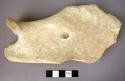 Upper part of cattle jaw, worked - perhaps used for hemp or rope- +