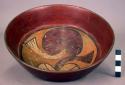 Ceramic, complete bowl, round bottom, polychrome