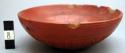 Red pottery bowl